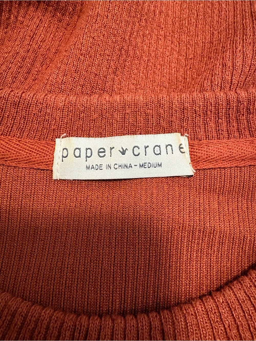 Paper Crane Rust Color Ribbed Midi Sweater Set. Size Medium. Great Condition!! - Picture 7 of 16